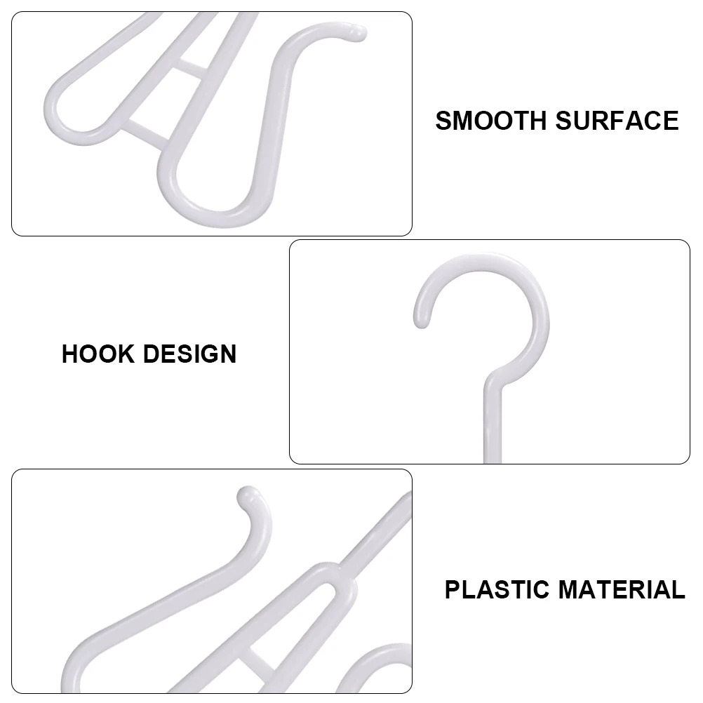 

10Pcs Shoe Drying Hooks Plastic Hangers Double Hook Design Easy Hanging Storage Smooth Touch Lightweight Shoe Hanger