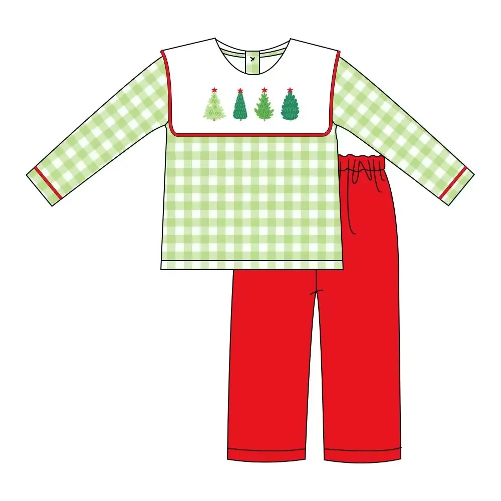 Children Boutique Clothes Christmas Outfits Winter Baby Smock Boys Girls Clothing Set For Kids Baby Rompers