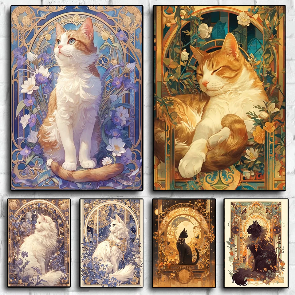 

5D Diy Diamond Painting Embroidery Animal Cat Full Square Round Mosaic Flower Complete Kit Art Wall Decoration Handmade Gift