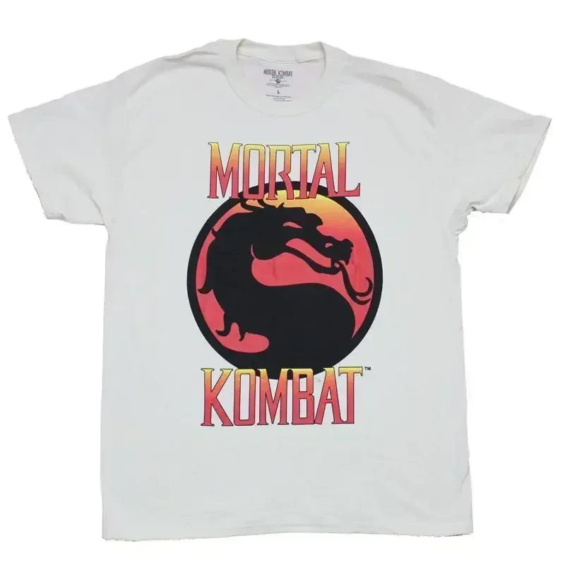 Mortal Kombat Mens T Shirt Classic Sunset Logo Between Words