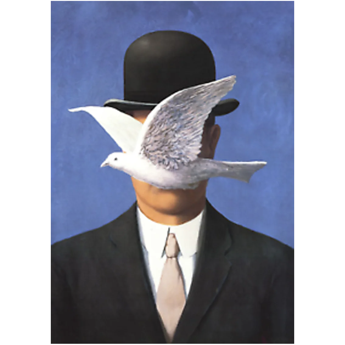 Magritte Man in a Bowler Hat the Son of Man Posters Pictures Canvas Wall Art Home Decor Paintings for Living Room Decoration