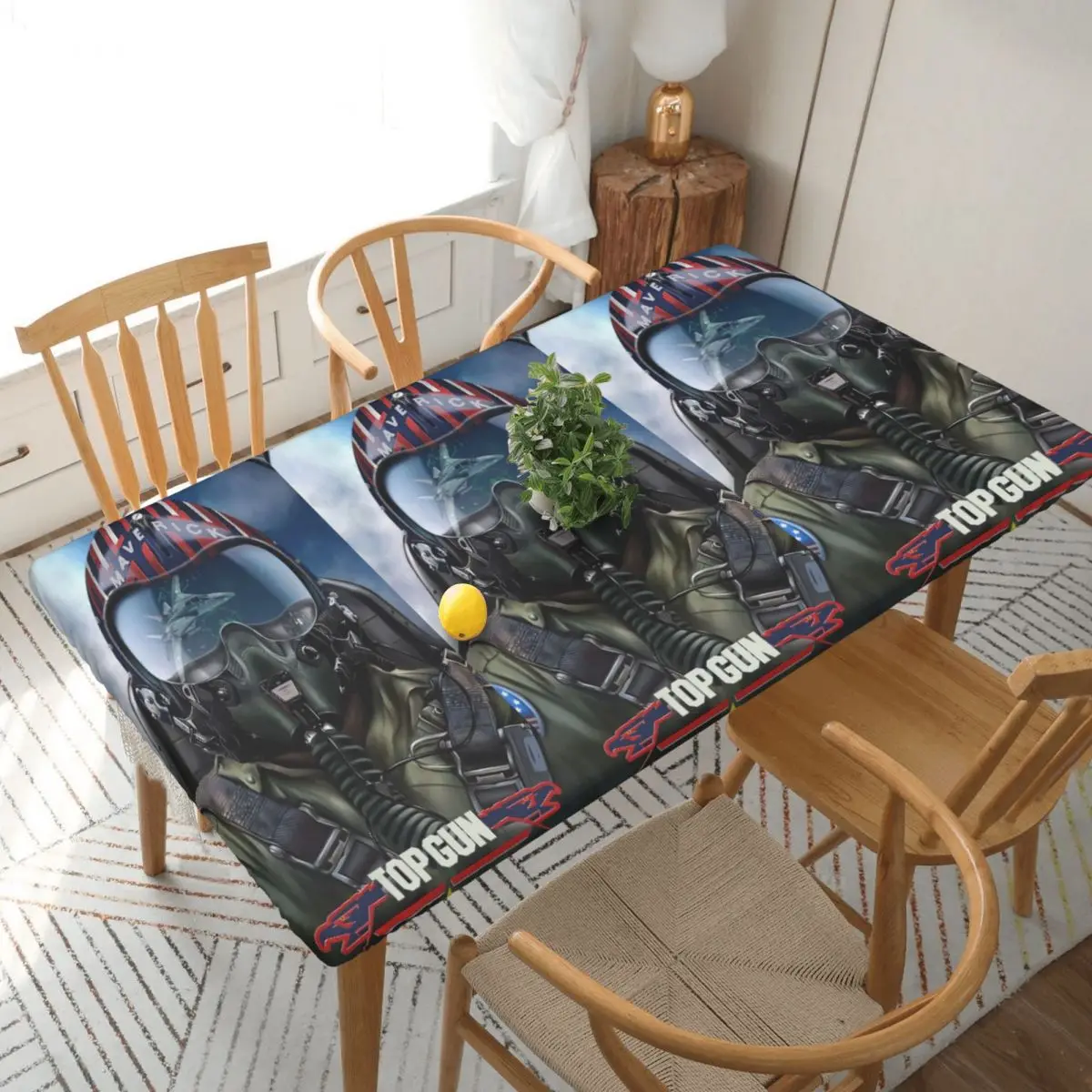 Top Gun Oscar Martinez Tom Cruise Custom Rectangular Tablecloth Oilproof Table Cover for Dining Events Table Cloth