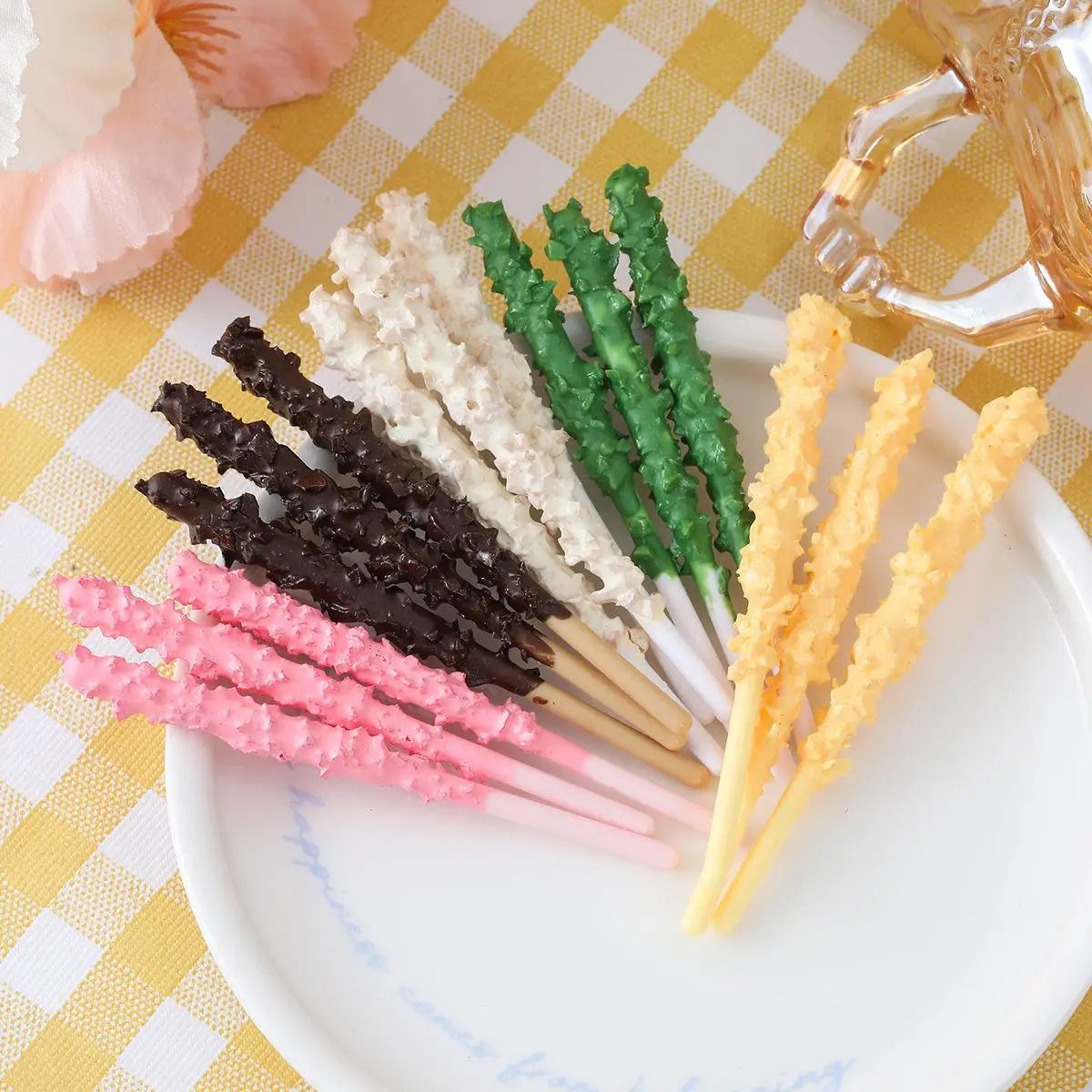 Simulatie Chocoladestick Nepkoekjes Koekjes Model Fotografie Props Dessert Winkel Display Ornament Home Decor 5 stk/partij