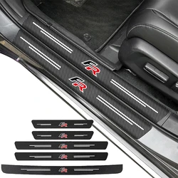 Carbon Fiber Car Door Sill Stickers For Seat Leon FR+ Cupra Ibiza Altea Exeo Formula Racing Rear Trunk Bumper Guards Decals