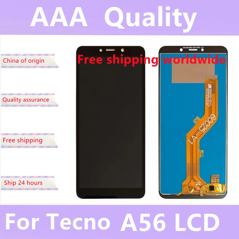 

100% протестированный дисплей для Tecno A56, ЖК-дисплей для Itel A56 Pro, замена экрана, запасные части