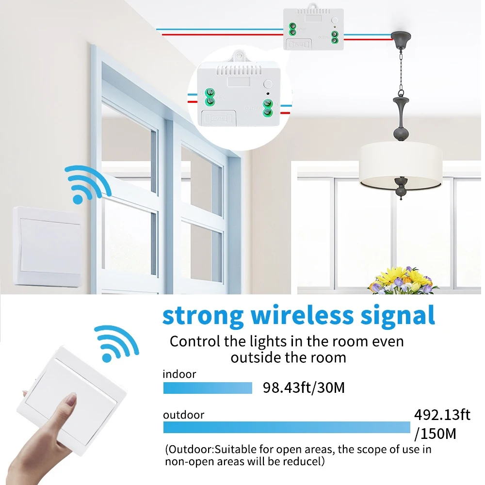 로커 유형 자체 생성 무선 스위치(배터리 없음) 가정용 방수 1/2 갱 고광택 운동 에너지 패널