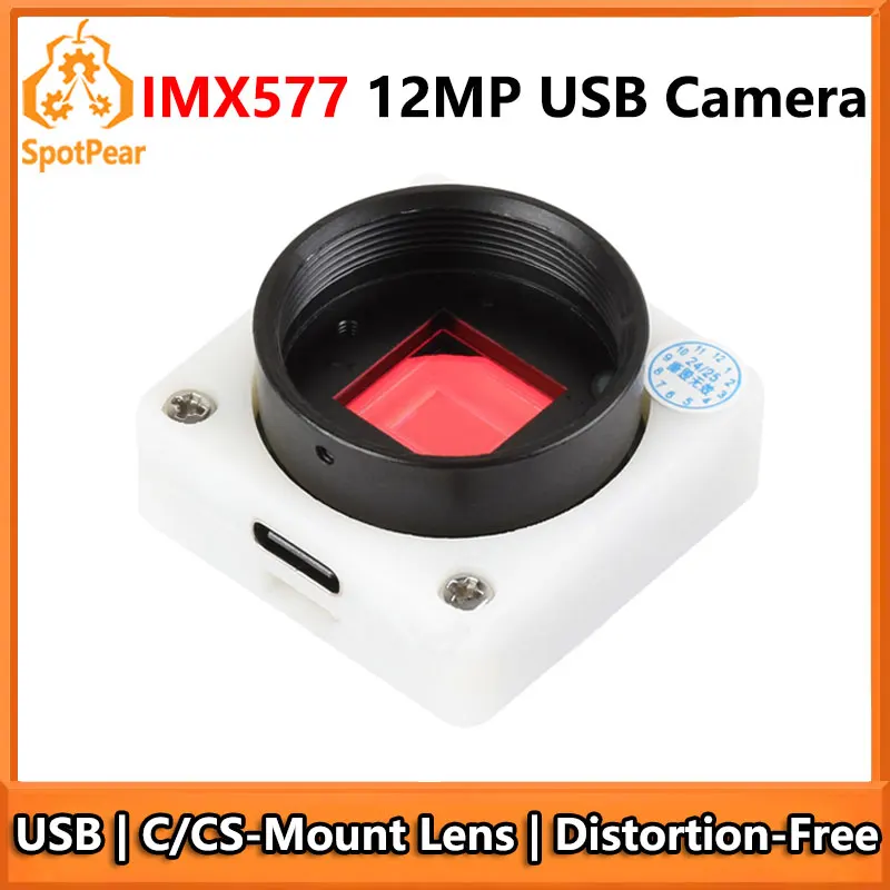 Raspberry Pi USB Camera 12MP IMX577 Distortion-Free USB 2.0 For Jeston RDK C/CS Mount Lens