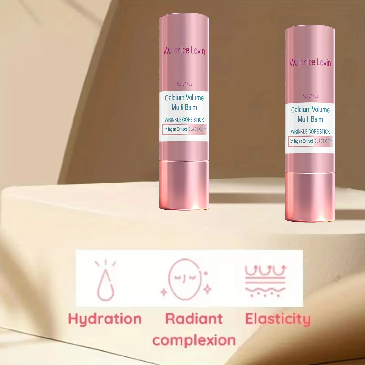 Plumping Lip Balm 5g with Peptides & Aloe - Moisturizing Firming Multi Balm for Smooth & Supple Lips