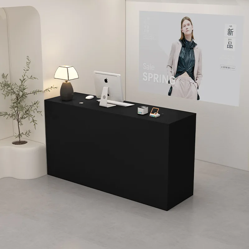 

Simple modern checkout page Clothing store counter French women's clothing store bar table Small barber shop Receipt front desk