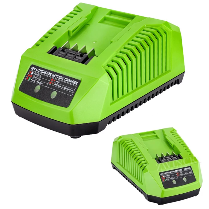 Caricabatteria per batteria agli ioni di litio Greenworks 40V 29482 29462 29472 caricabatteria per utensili elettrici con porta USB spina EU/US/UK/AU