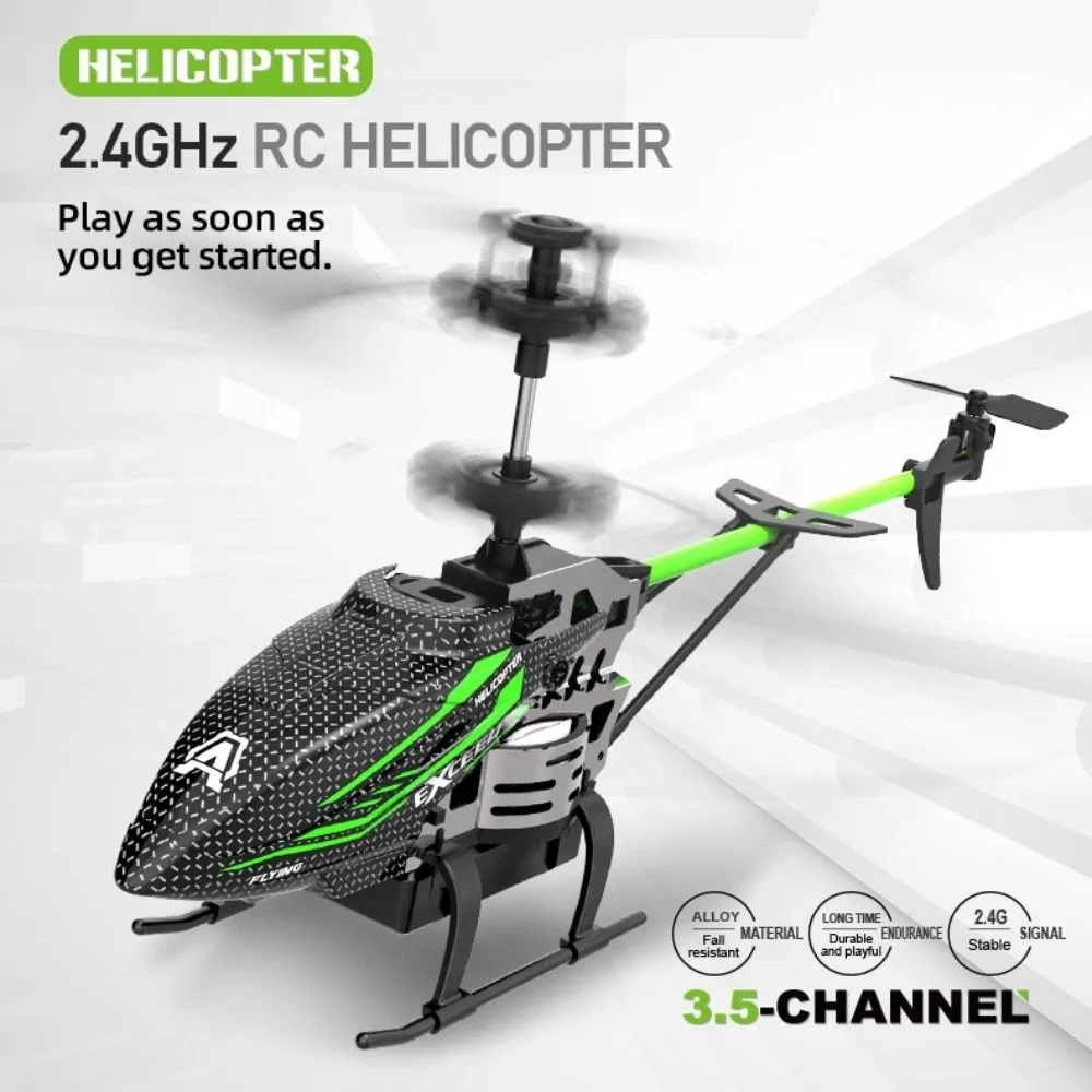 Alloy ABS 7 LED Colors RC Helicopters 3.5CH USB Charging Flying Helicopter Rechargeable High Control Fixed Height