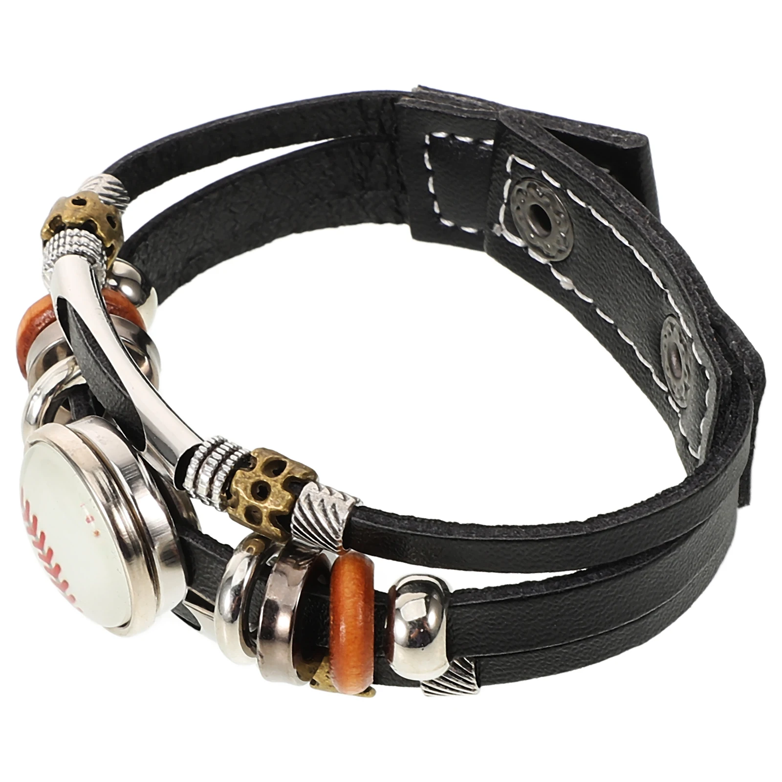 

Football Sports Bracelet Men Vintage Punk Style Wristband Multi-layer Alloy Retro Accessories Cool Mens Charms Wrist Decoration
