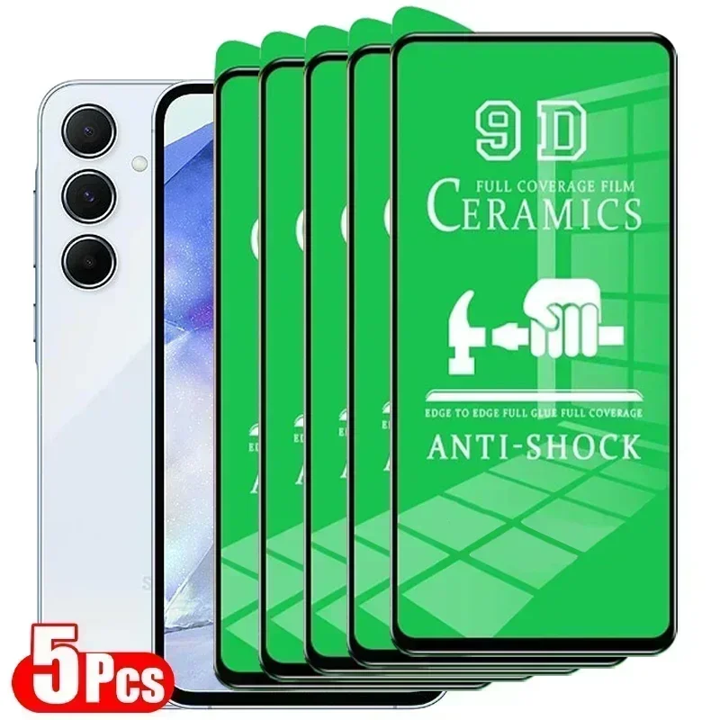 5PCS Ceramic Film For Samsung A55 A54 A35 A25 A24 A15 A14 A34 A50 A53 A12 A73 A33 A72 A52 A23 A51 A71 A13 A34 Screen Protector