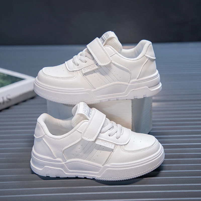 

New Fashion Boy Girl Child's Students Back School White Walking Shoes Kid's Skateboard Casual Tennis Sports Running Sneakers