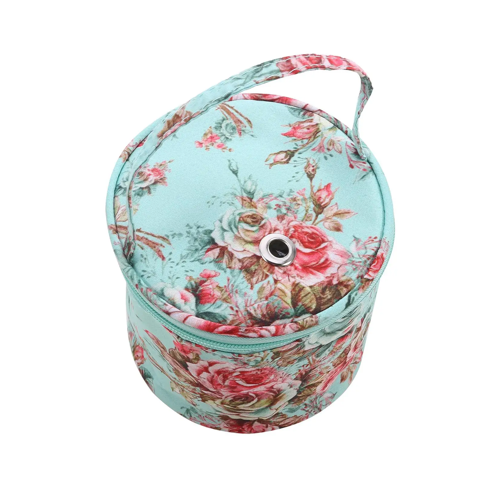 Yarn Storage Tote Bag Knitting Crochet Supplies Pouch Organizer with Zipper Closure Handle for Beginners Gift Fabric Tote