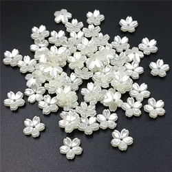 50/100Pcs Imitation Pearl Necklace Flower Holder Beads Flower Leaf Jewelry Accessories Making Materials Bracelet DIY