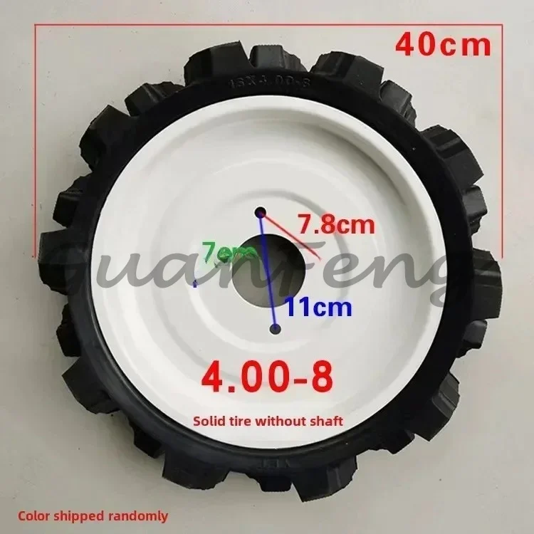 400-8 Earth Tiller Wheel Tiller Accessories Micro Tiller Solid Tire