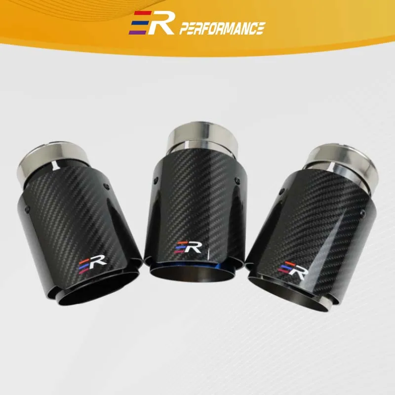 ER Exhaust Tips Carbon Fiber Exhaust Systems Mufflers Nozzle Universal Car Tail piep upgrade 