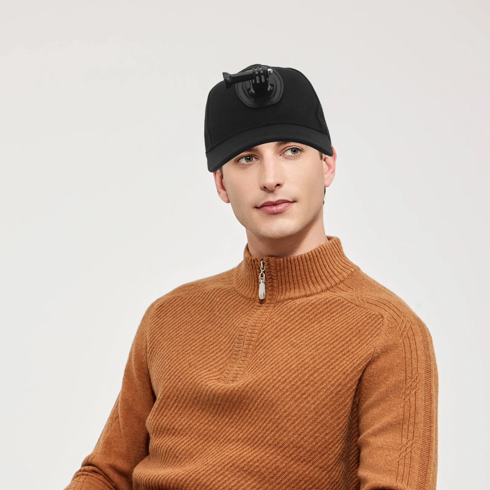 

Baseball Cap Camera Mount Black Quick Release Buckle Hands-Free Filming Sports Camera Gear Outdoor Running Riding Hat
