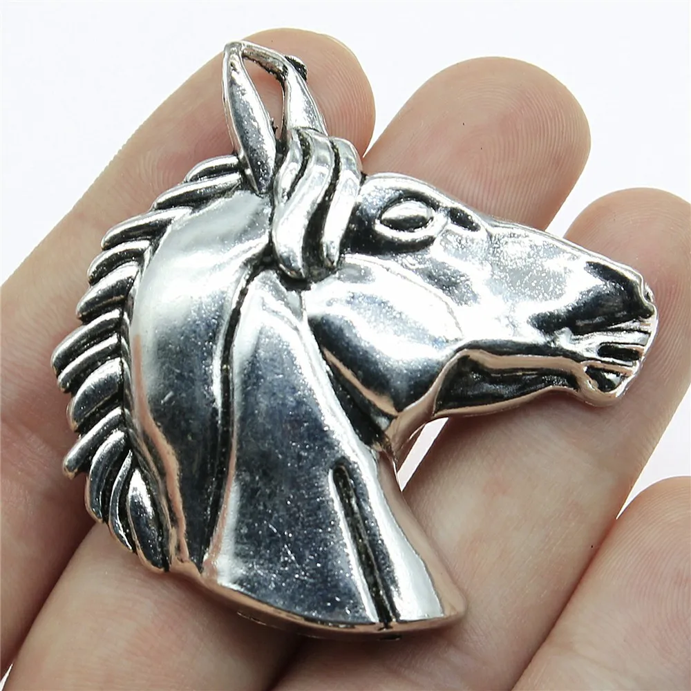 10pcs 52x51mm Big Horse Head Charm Horse Head Pendants For Jewelry Making Horse Head Pendants