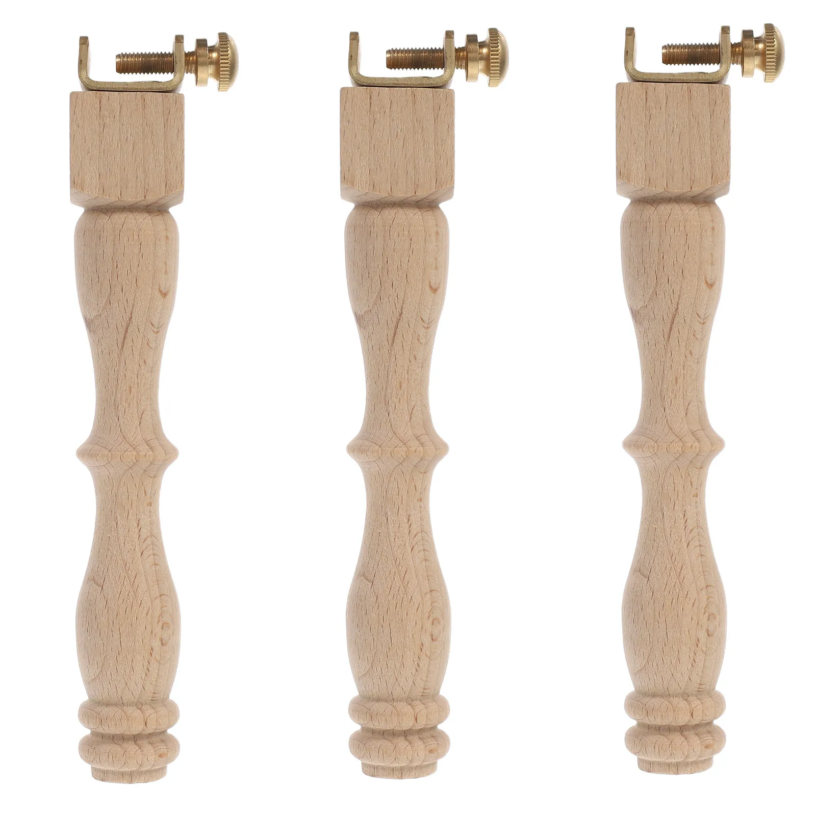 

3Pcs Sturdy Wood Embroidery Stand Legs Heightened Desktop Hoop Holder for Cross Stitch Handcraft DIY Embroidery Circle Leg