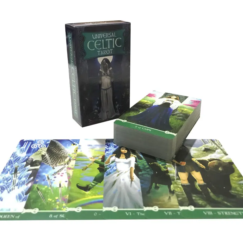 Hot sales Universal Celtic Tarot Oracle Tarot Fate Divination Prophecy Card Family Party Game Tarot 78 Card Deck PDF Guide