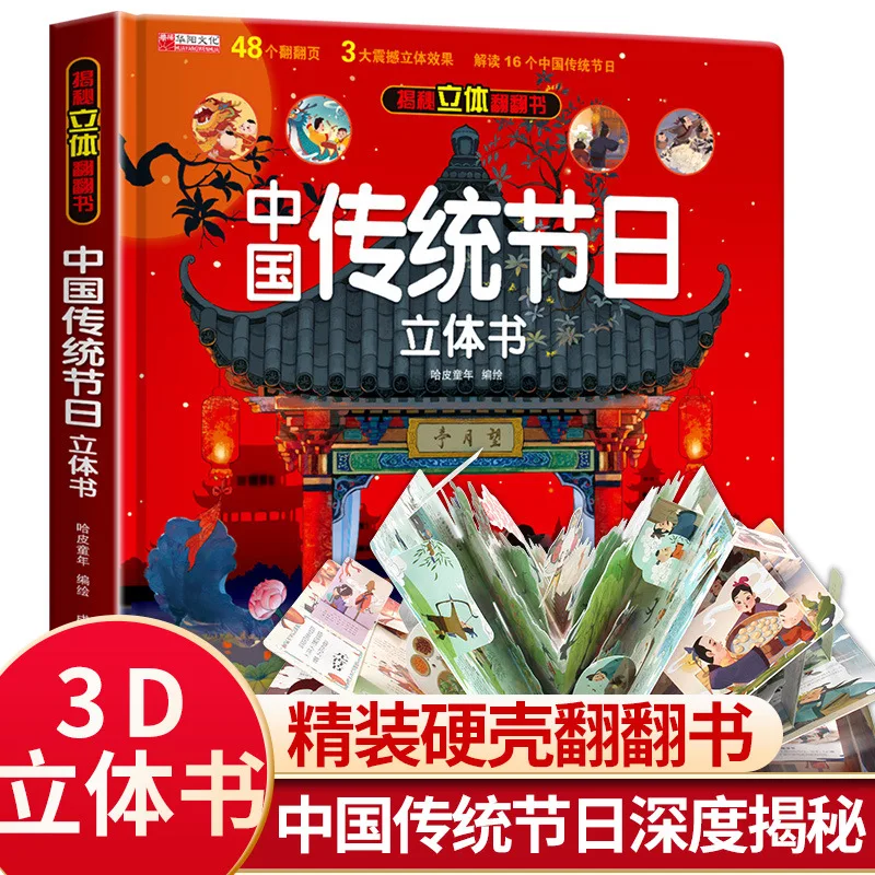 

Unveiling 3D-переворачивающиеся книги для традиционных китайских фестивалів и детских 3D-переворачивающих книг