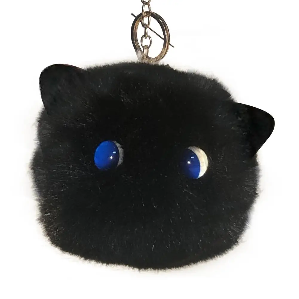 

8cm Cartoon Cute Hairy Blush Ball Plush Toy Girl's Pendant Children Ornament Chain Heart Schoolbag Bag U7g9