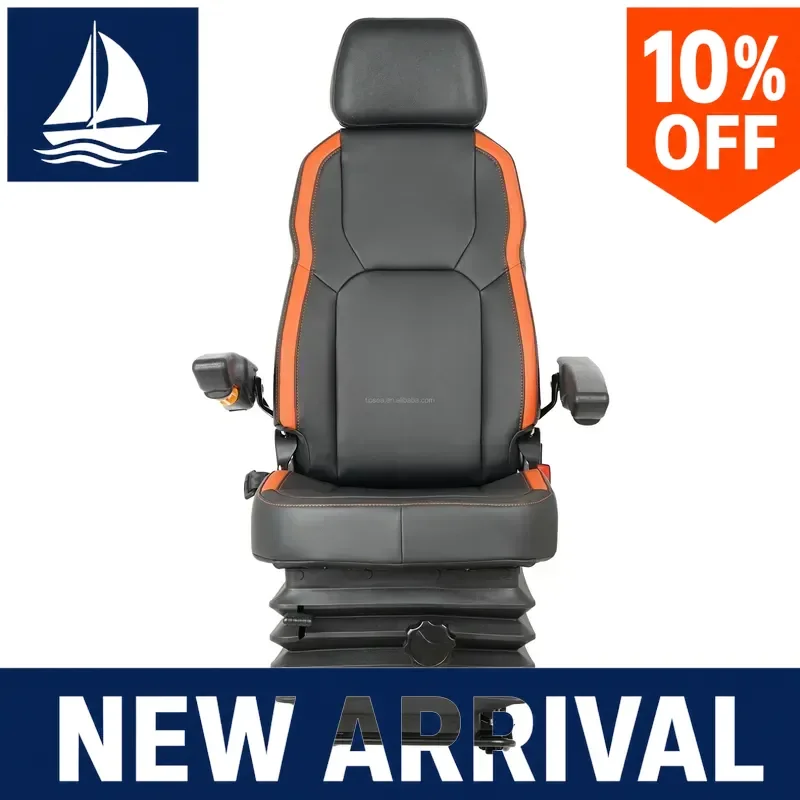 Marine Captain Helm Boat Seat Mechanical Suspension Shock Absorber Yacht Fishing Vessel Driver Chair Comtable Cushion
