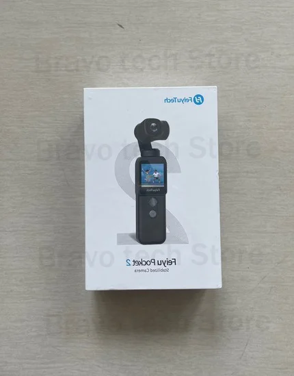 FeiyuTech Feiyu Pocket 2 Genggam 3 Sumbu Gimbal Stabil 4K Video Kamera Aksi dengan Mikrofon 130 ° Tampilan 12MP Foto 4 X Zoom