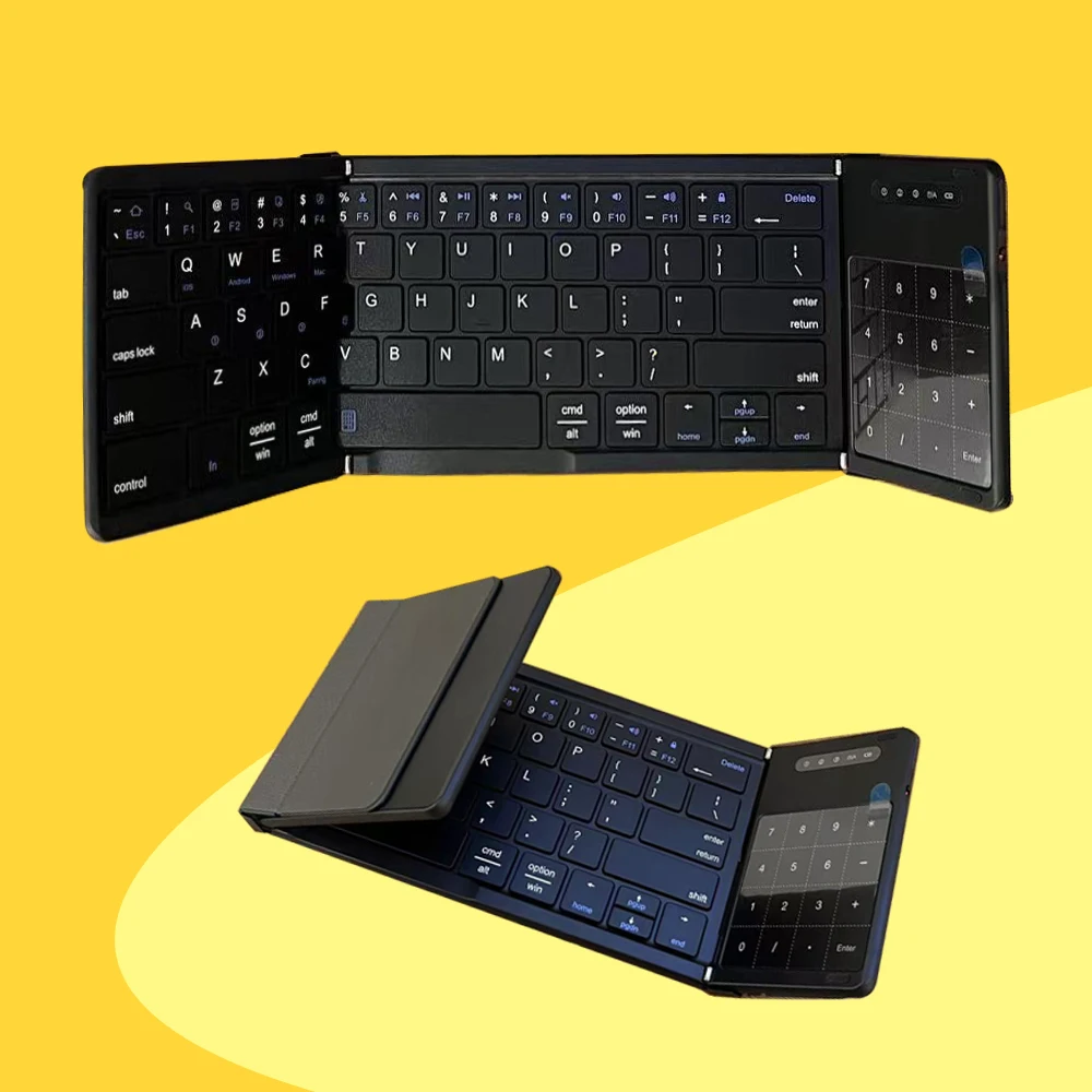 Good quality Wireless Bluetooth Folding  keyboard for pad Notebook Mobile Phone