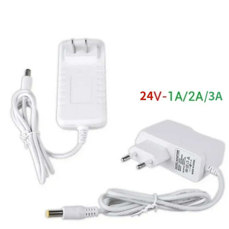 LED Power Supply 24V 2A 3A 1A Power Adapter DC 24 Volt Output Interface 5.5mm*2.1mm Power Adapter Universal Charger EU US Plug