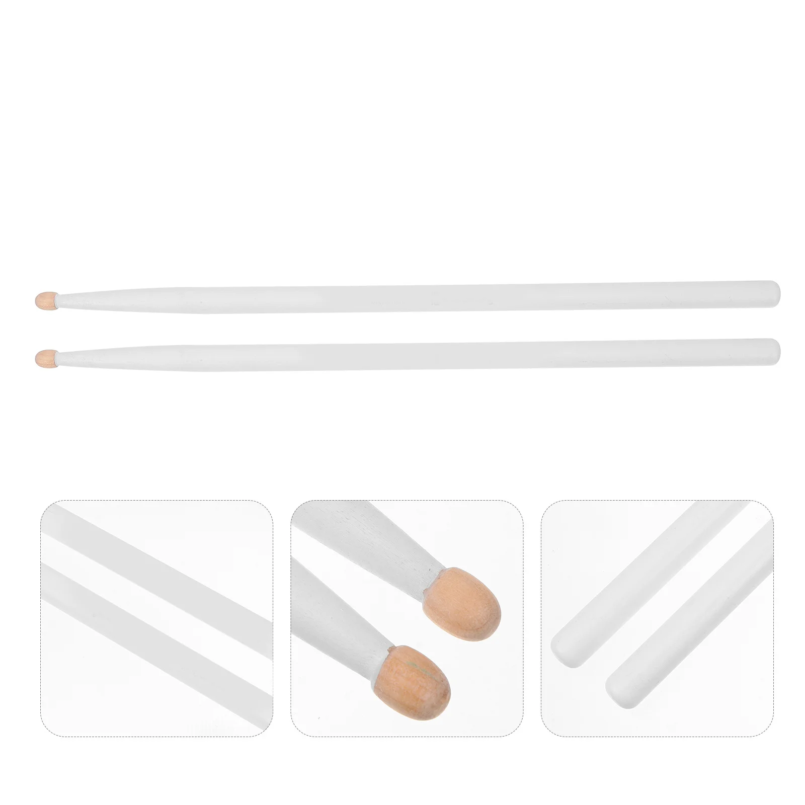 

2Pairs Maple Wood Drumsticks Comfortable Slip-Resistant Durable Lightweight Suitable for Beginners Students Musicians