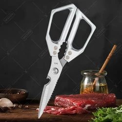 WXCOO Kitchen Scissors Stainless Steel Heavy Duty Shears Cutter Professional Chicken Bone Meat Fish Turkey Vegetables Scissors