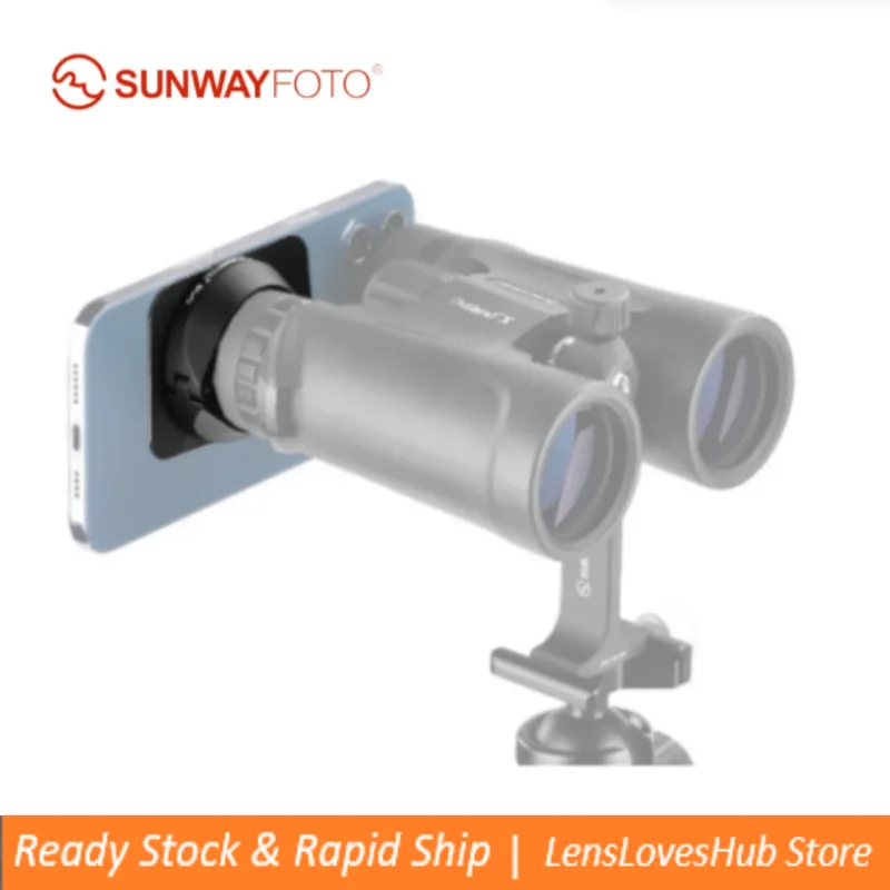 

SUNWAYFOTO Mobile Phone to Binocular Adapter Ring, 53mm Inner Diameter, 47-53mm Clamping Range
