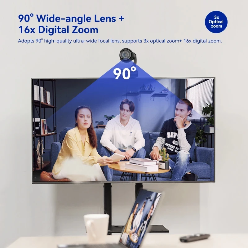 USB2.0ติดตาม smtav Ai 1080P 3X ซูมออปติคอลสดสตรีมมิ่งกล้อง PTZ สำหรับออกอากาศการประชุมโบสถ์