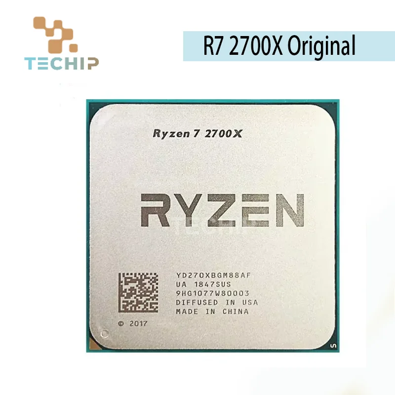 100% Original Ryzen 7 2700X R7 2700X 3.7 GHz Eight-Core Sixteen-Thread 16M 105W CPU Processor Socket AM4