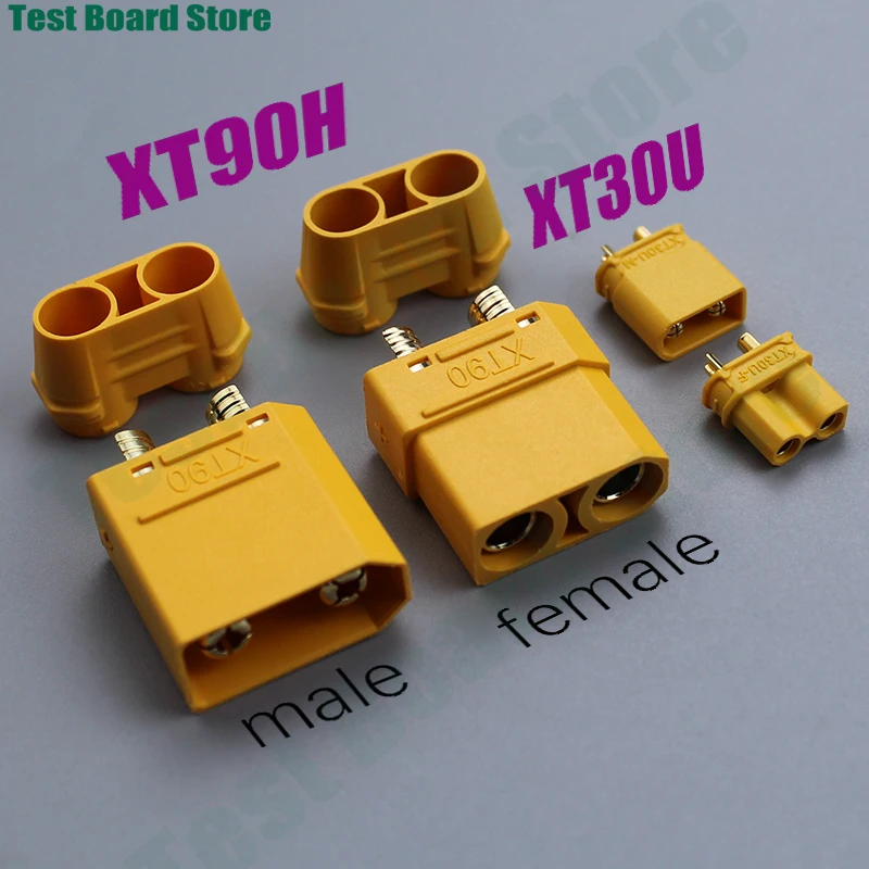 

1Piece high current gold-plated XT90H XT30U connector male and female lithium battery model aircraft plug with protective shell