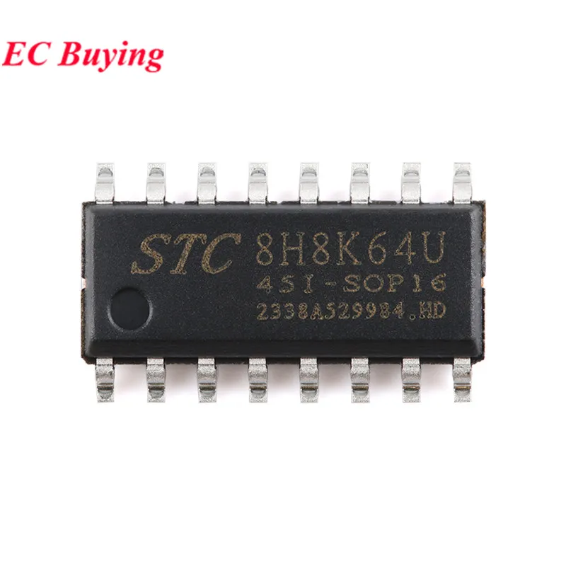 20Pcs/1pc STC8H8K64 STC8H8K64U STC 8H8K64U STC8H8K64U-45I-SOP16 1T 8051 Microprocessor Microcontroller Chip IC New Original