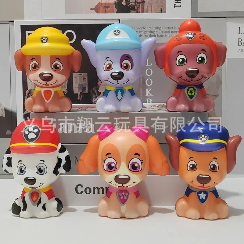 New Paw Patrol Toy Figure Ryder Marshal Stress Relief Toys Cartoon Model  Squeeze Toy Children's Birthday Party Christmas Gifts