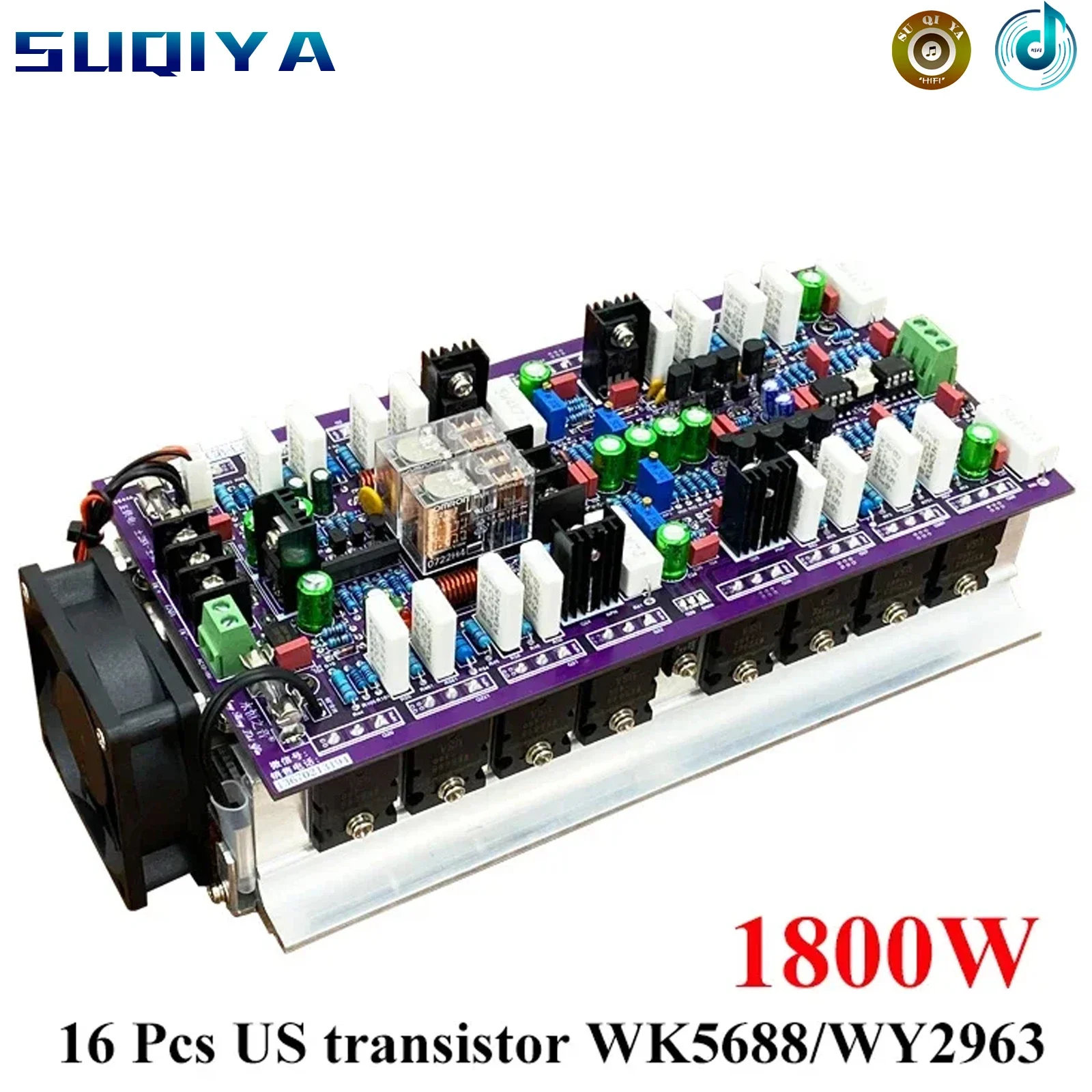 960w*2 4Ω 2-channel Power Amplifier Board Can Bridge Mono High Power 16Pcs Us Transistor WK5688 WY2963 Sweet Voice HIFI Audio