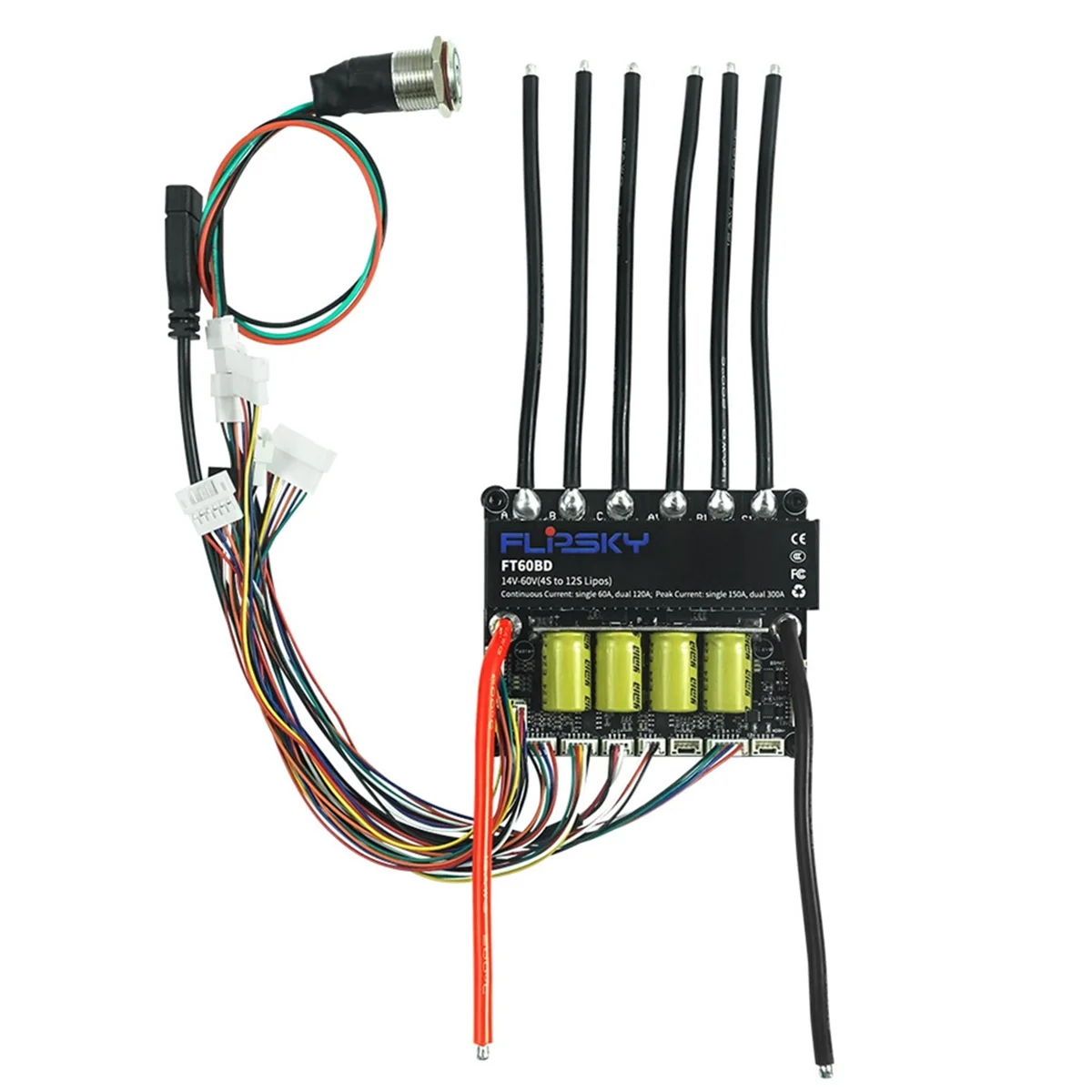 ABAN  FT60BD Dual ESC 60V 120A for DIY Eboard Scooter Ebike Robotics Speed Controller for Brushless Motor