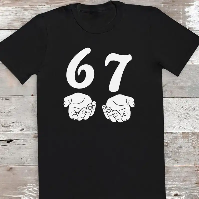 

Six Seven T-Shirt Hands 6-7 Meme T-Shirt Viral TikTok Trend Tee Graphic t shirts cotton round neck Streetwear Tees Short Sleeve