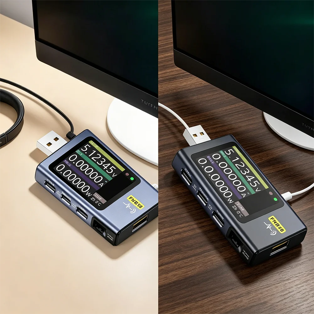 FNIRSI FNB58 FNAC-28USB Tester Typ-C Voltmeter Amperemeter Schnellladungsprotokoll-Trigger Wellenform-Kapazitäts-Powerbank-Messgerät – Detail 11