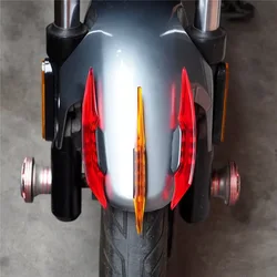 Universal Motorcycle Winglet Aerodynamic Spoiler Dynamic Wing with Adhesive Decoration Sticker for Motorbike Scooter