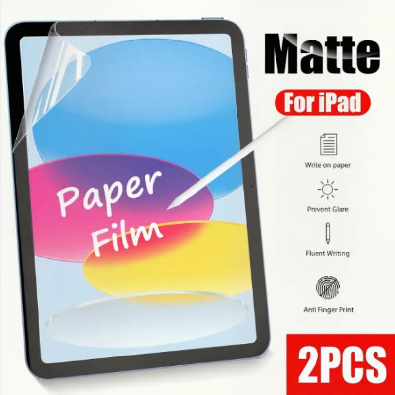 2PCS Paper Film Like Screen Protector For Ipad Air 11 5 4 3 Pro 13 iPad 10th 9th 8th 7th 6th 5th Generation Mini 6 7 Matte Film
