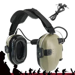 Tactical Active Headphones Noise-cancelling Electronic Earmuffs Hearing Protection Shooting Headset for Outdoor Airsoft Hunting