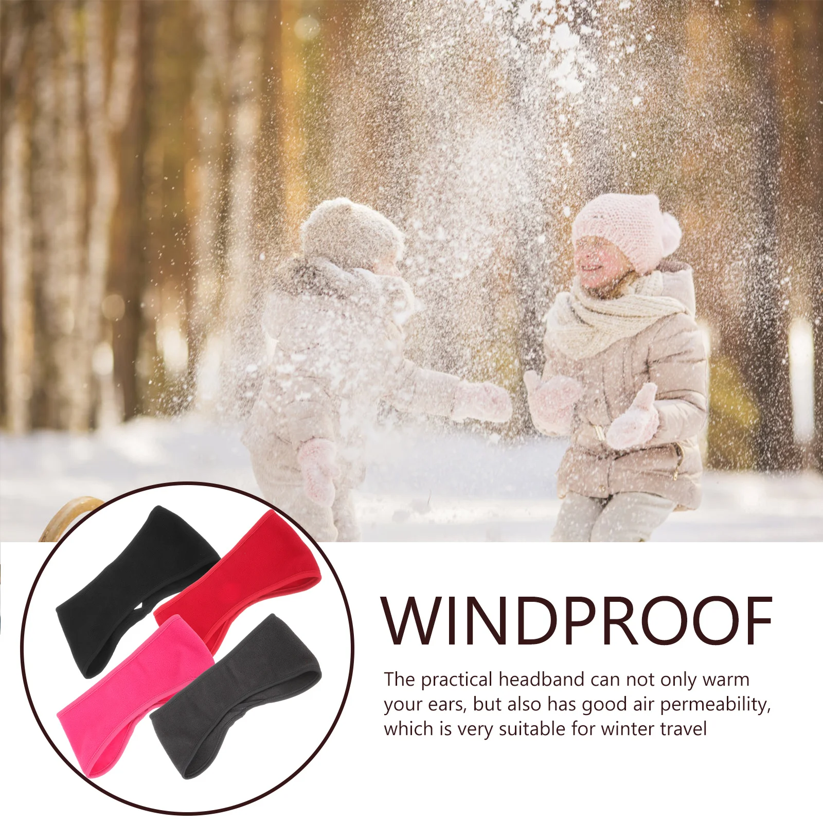 

4Pcs Soft Warm Headband Windproof Ear Cover for Winter Outdoor Sports Comfortable Fit for Cycling Hiking and Travel