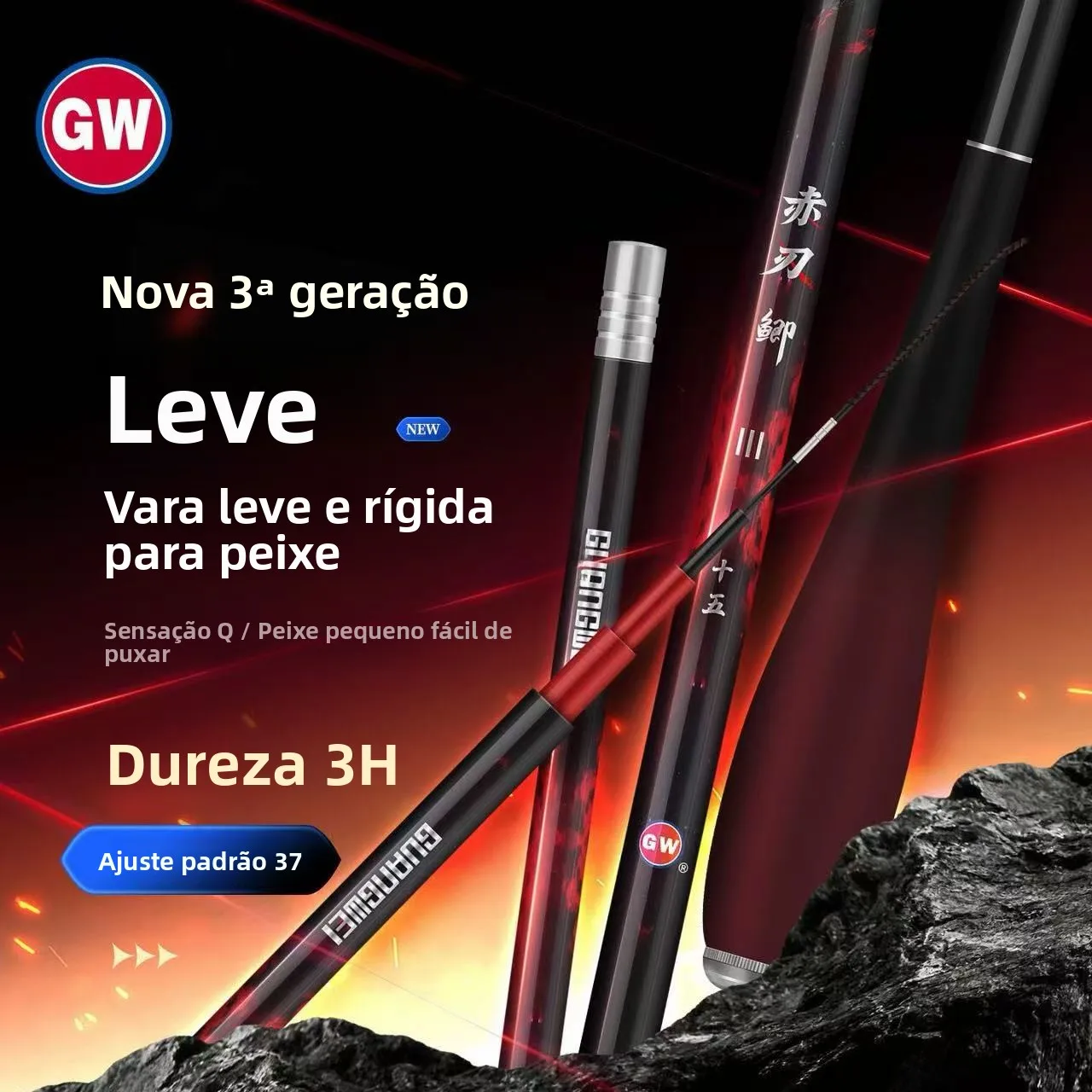 new-gw-carp-fishing-rod-red-blade-light-flexibility-hard-3h37-adjusted-carp-fishing-rod-for-leisure-wild-fishing-taiwan-fishing