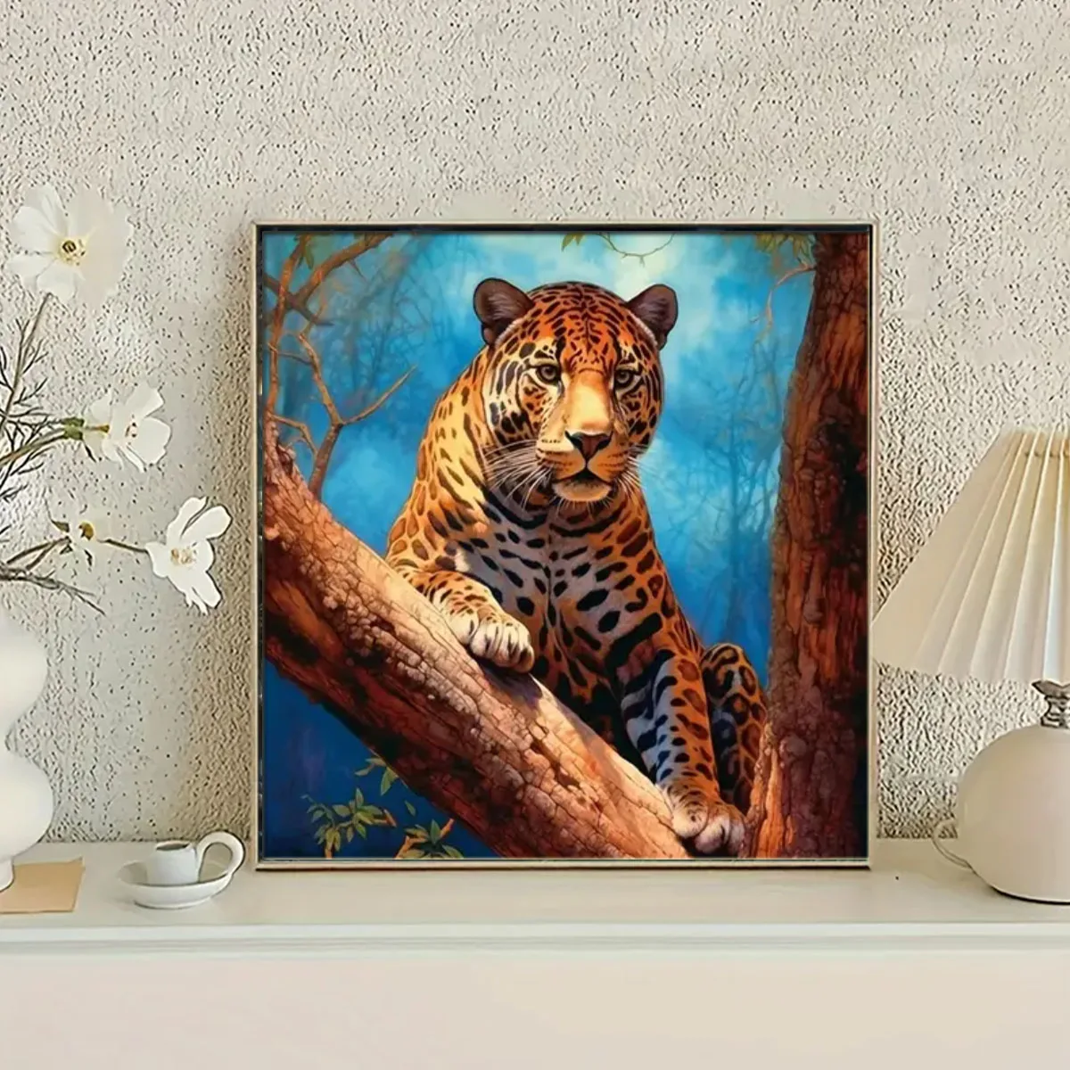 Serie Tiger Pintura de diamante 5D sin marco Bordado de cruz de rosa Arte de diamante Decoración de pared hecha a mano - Regalo sorpresa para principiantes